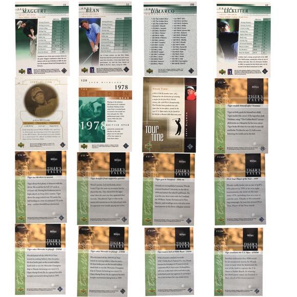 2001 Upper Deck PGA Tour Golf Trading Cards - Tiger Woods, Jack Nicklaus - Picture 2 of 16